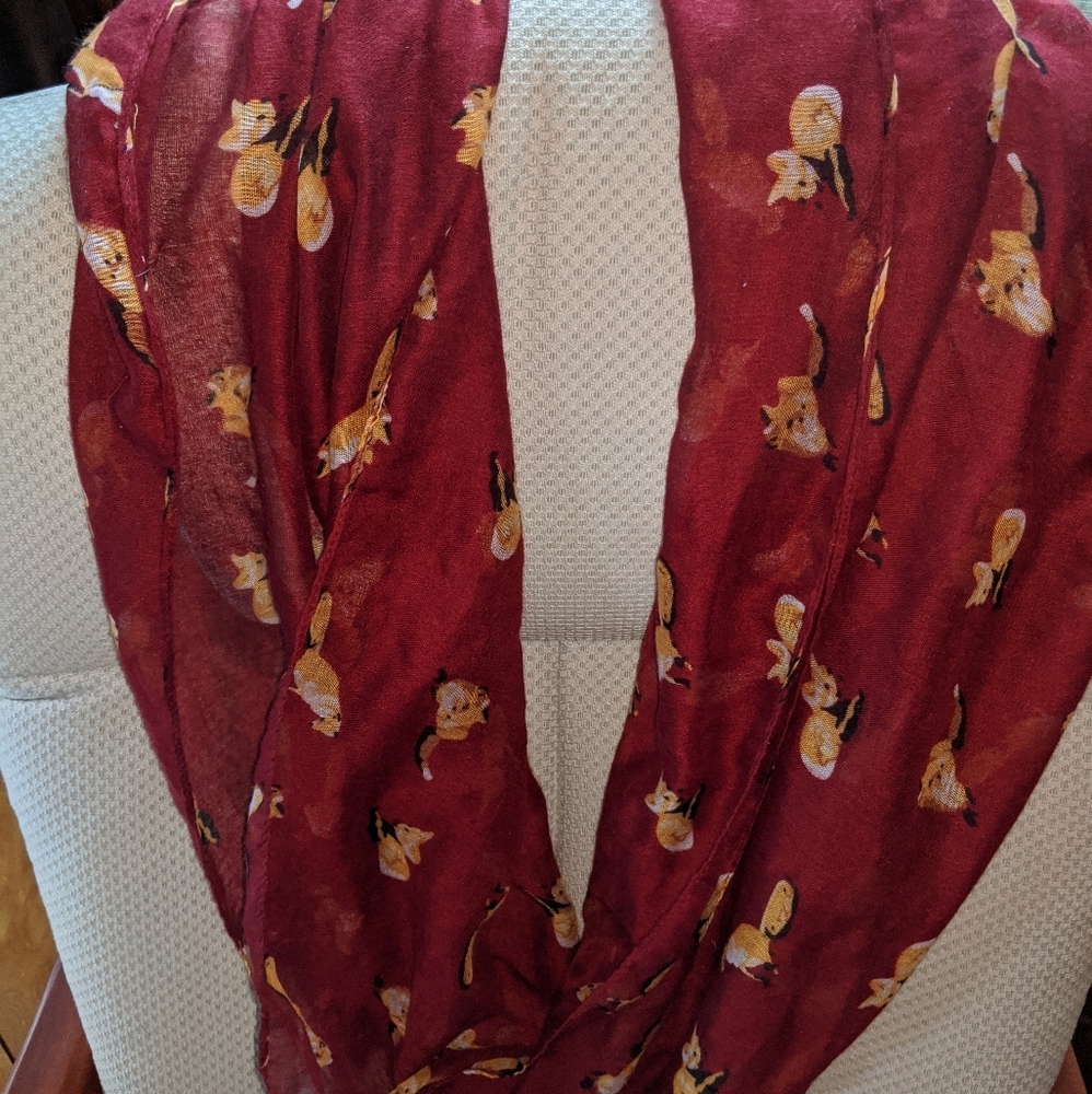 Cute Fox Infinity Scarf